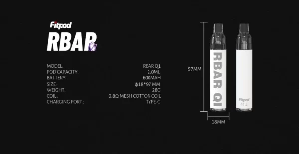 【一次性】Fitpod RBAR Q1 可注油 主機
