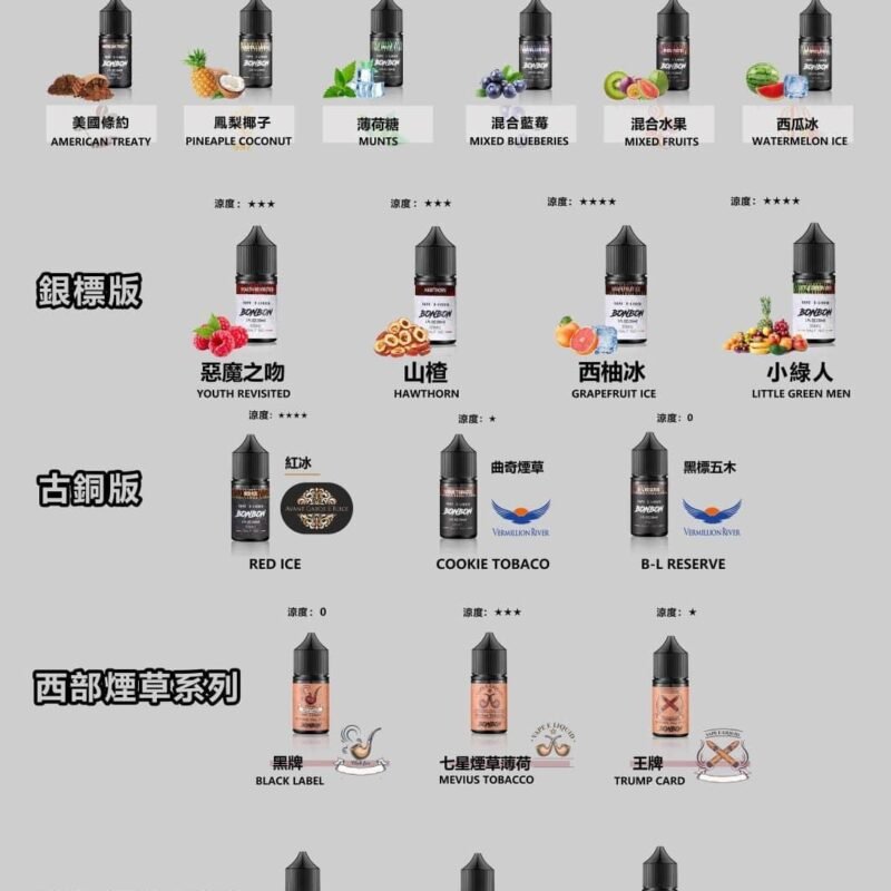 【小煙油】BONBON 邦邦系列 水果/菸草 30MG