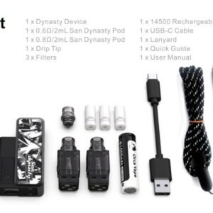 【San Dynasty小海豚主機】含2ml空倉×2+1000mAh可拆電池+掛繩